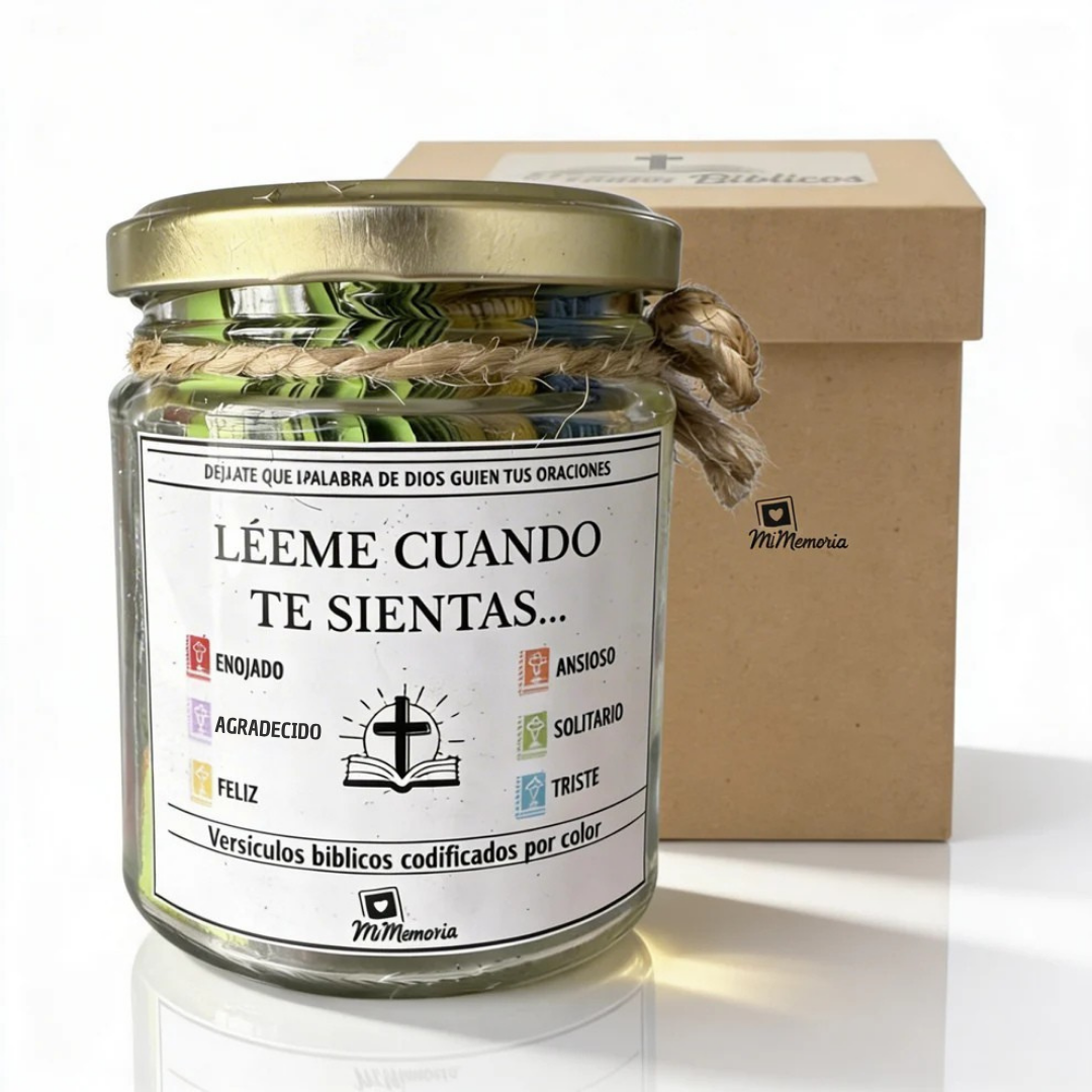 MiMemoria®  — Frasco con 96 Versículos Bíblicos