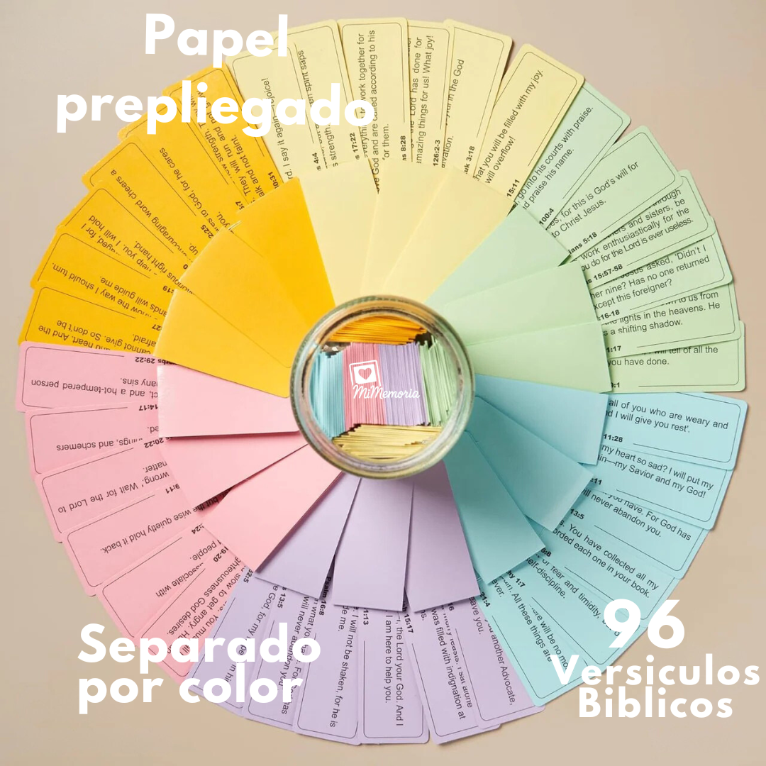 MiMemoria®  — Frasco con 96 Versículos Bíblicos