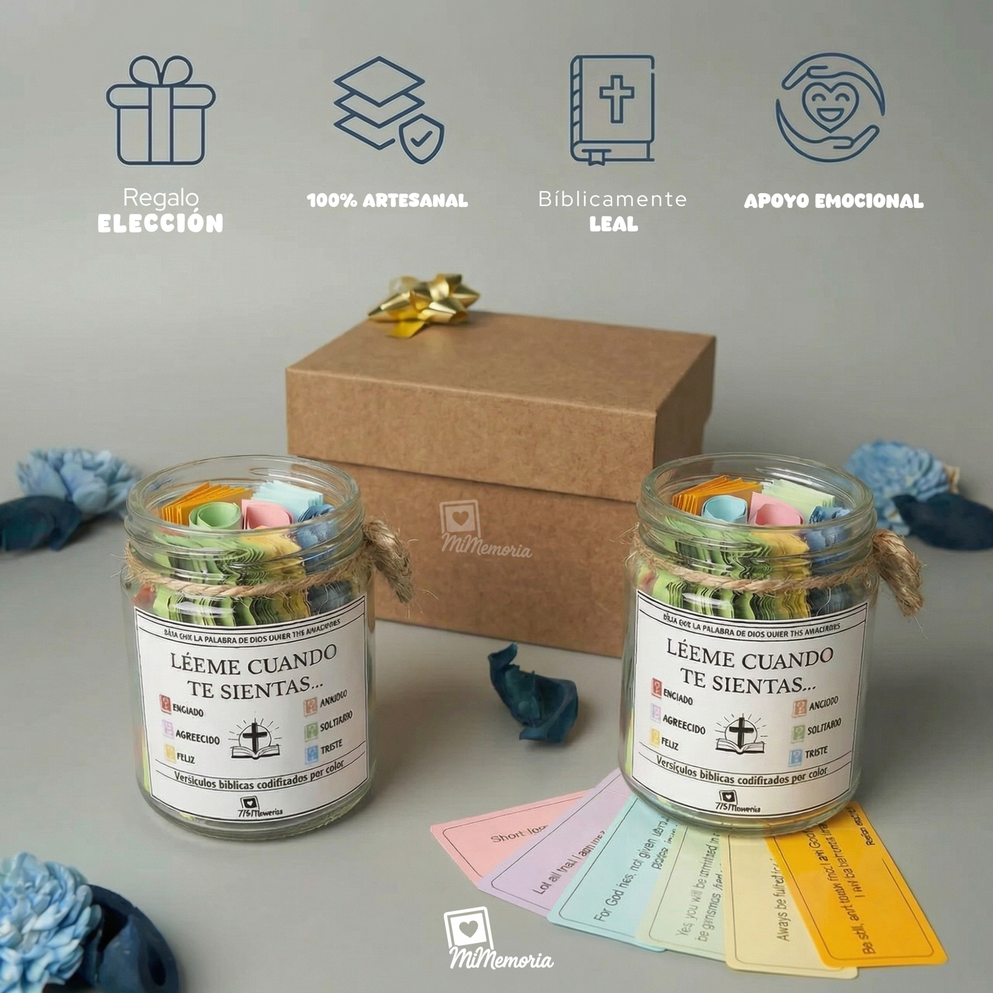 MiMemoria®  — Frasco con 96 Versículos Bíblicos