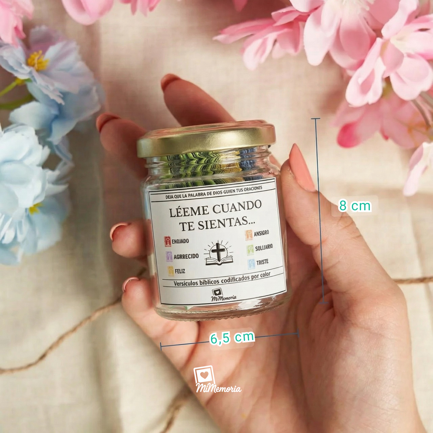MiMemoria®  — Frasco con 96 Versículos Bíblicos