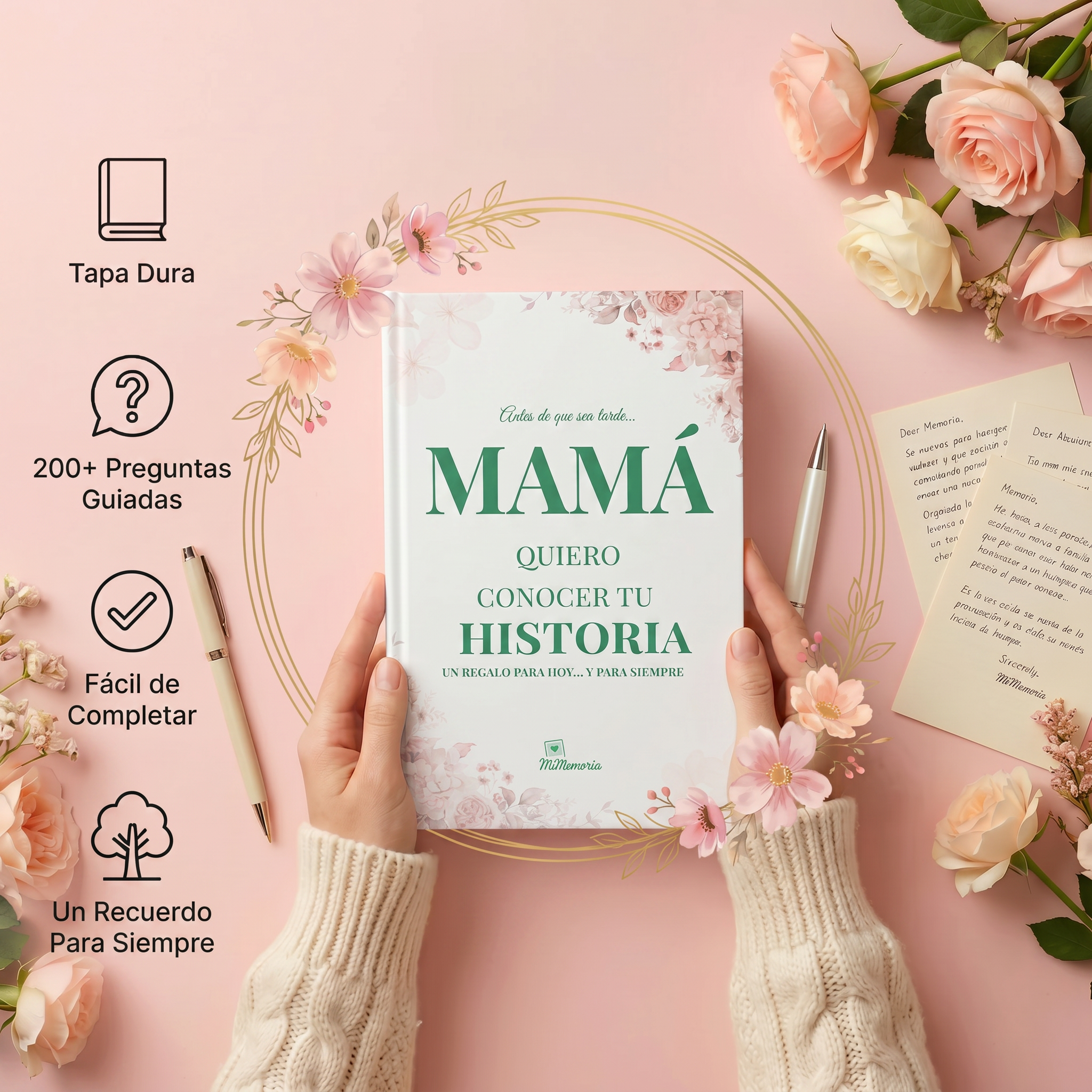 MiMemoria® Edición Legado | Mamá y Papá: Quiero Conocer Tu Historia – Libro Tapa Dura Premium