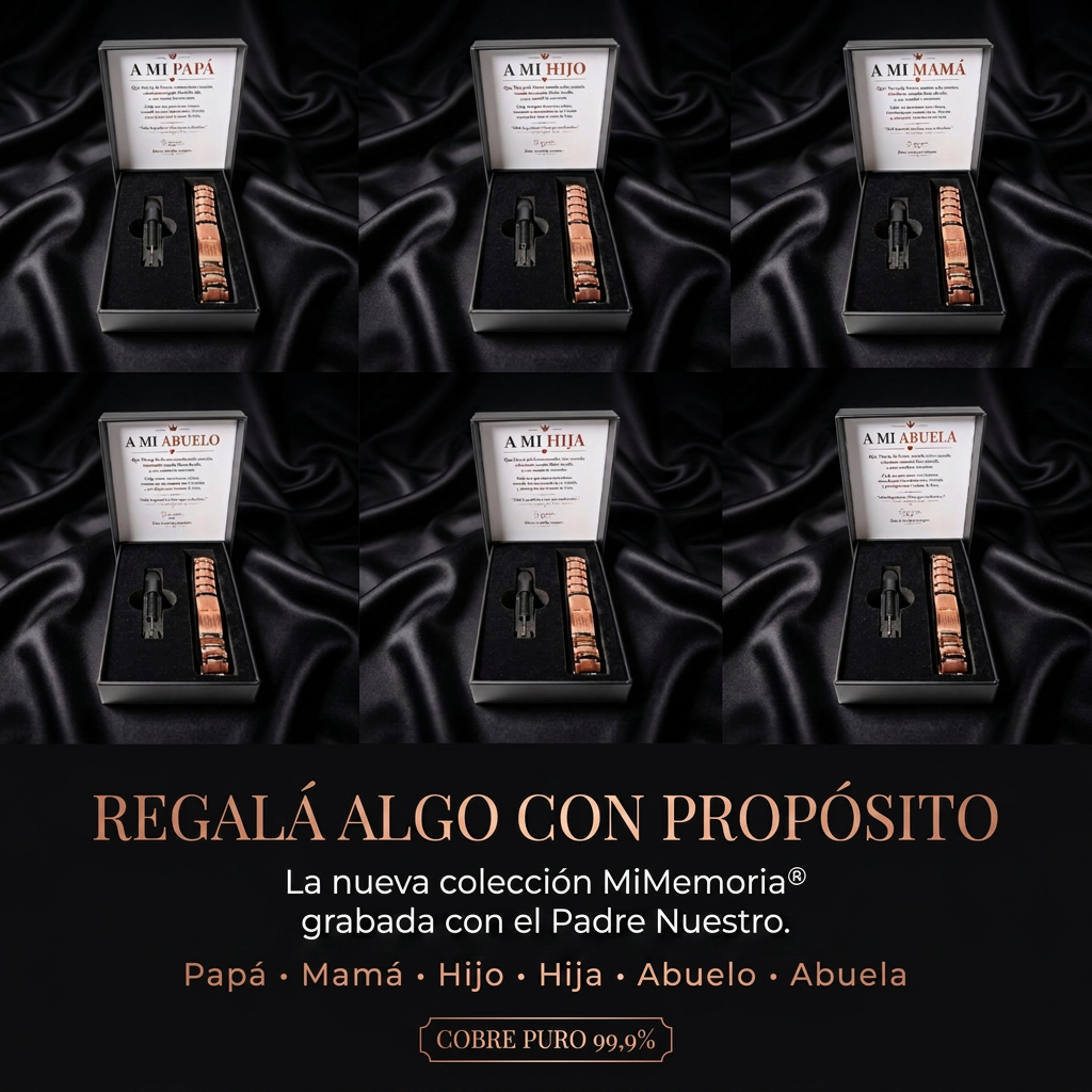 Pulsera Magnética de Cobre MiMemoria® Ajustable + Caja Premium