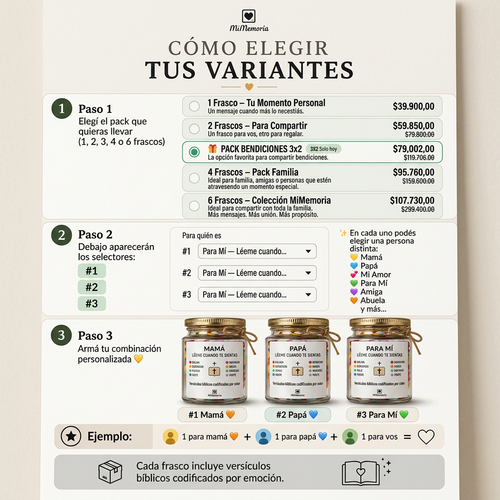 MiMemoria®  — Frasco con 96 Versículos Bíblicos