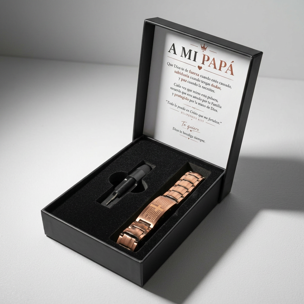 Pulsera Magnética de Cobre MiMemoria® Ajustable + Caja Premium