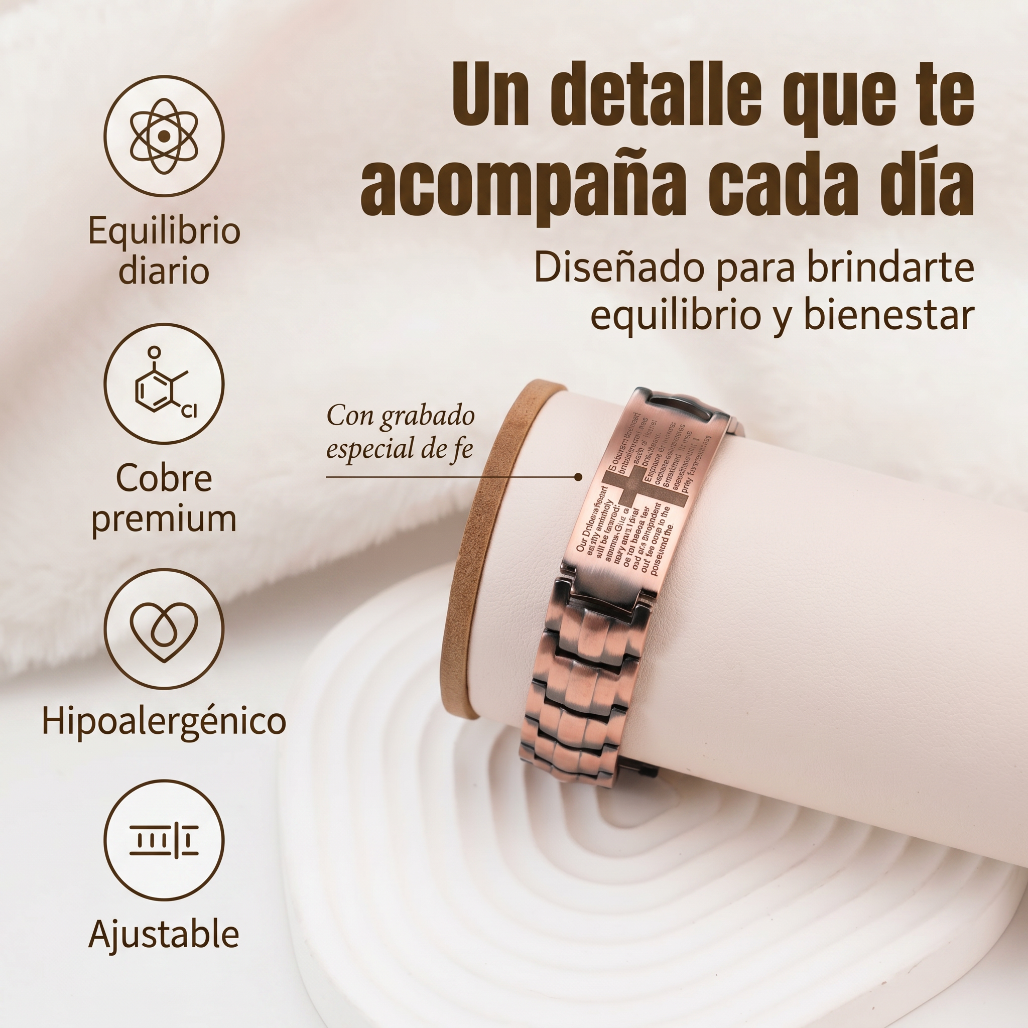 Pulsera Magnética de Cobre MiMemoria® Ajustable + Caja Premium