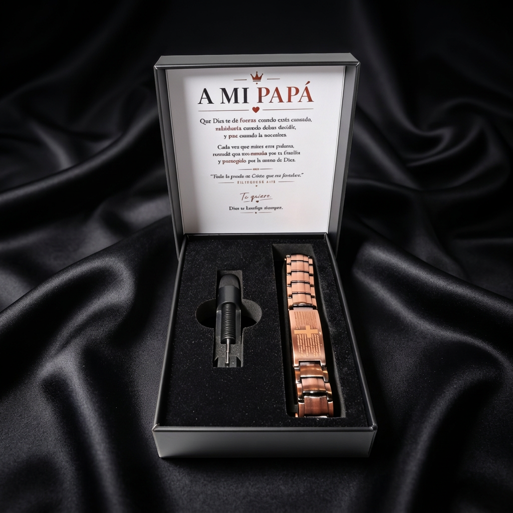 Pulsera Magnética de Cobre MiMemoria® Ajustable + Caja Premium